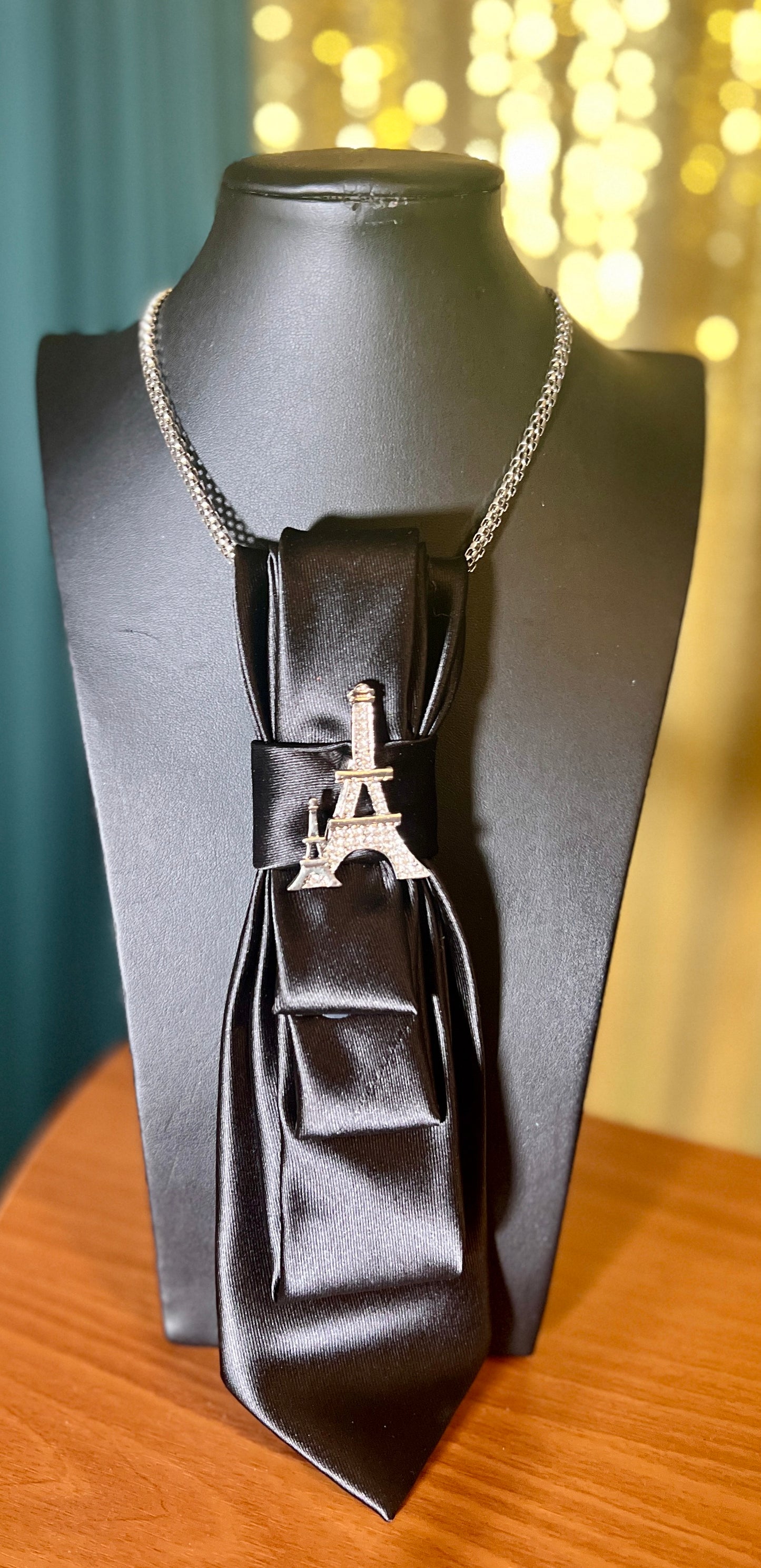 Black Necktie Necklace