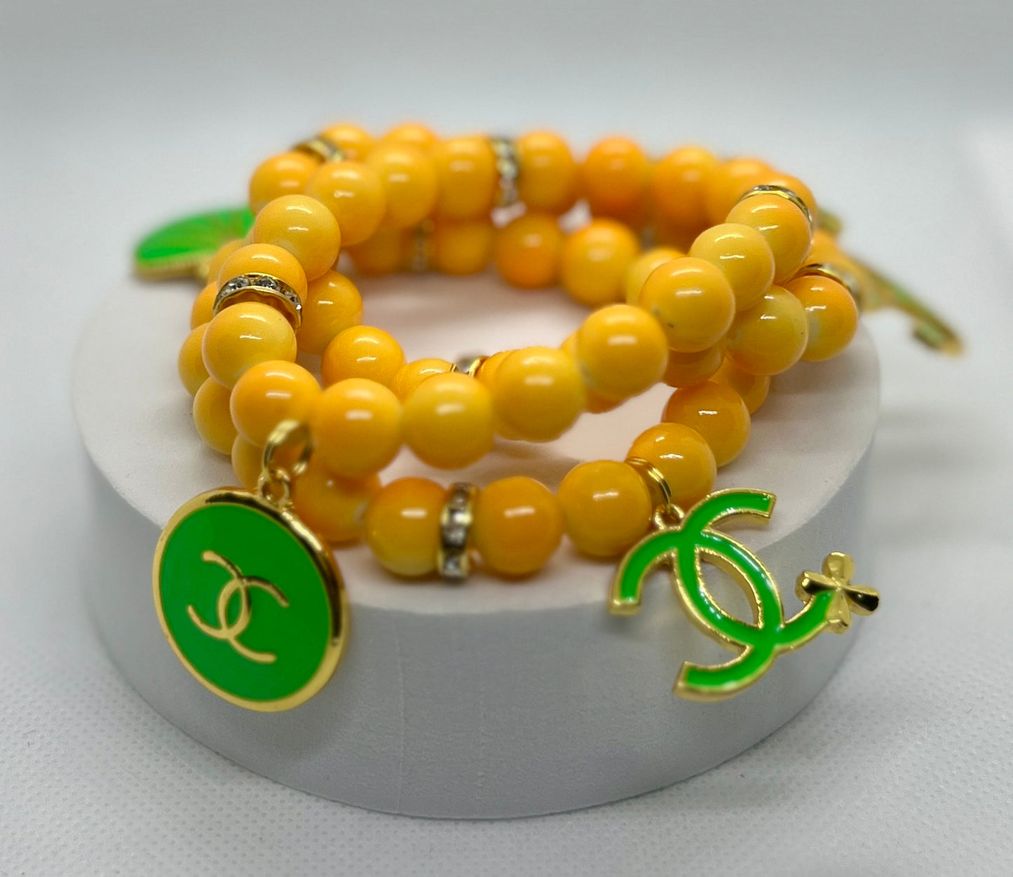 Yellow & Green Charm Bracelet