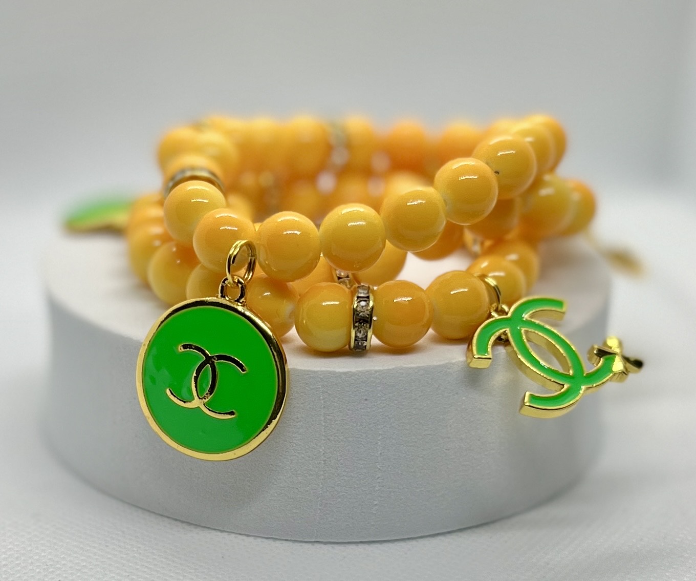 Yellow & Green Charm Bracelet