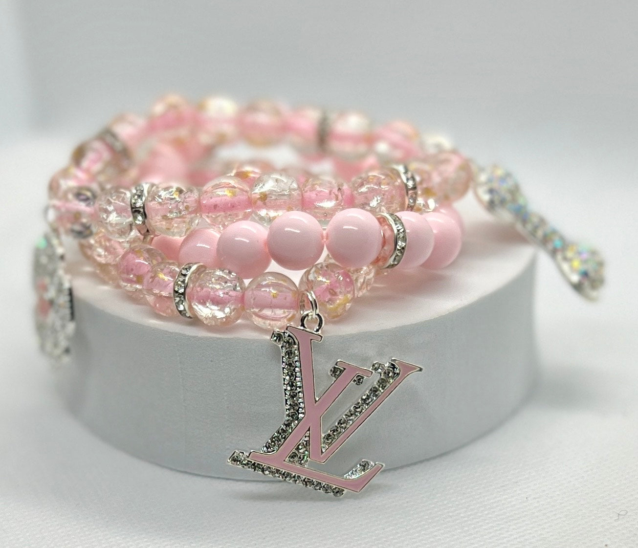 Pink LV Charm Bracelet