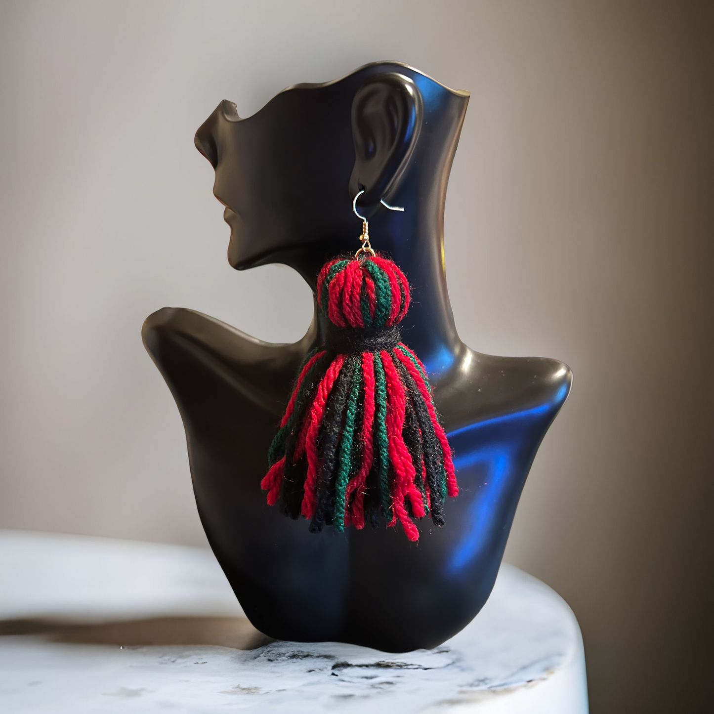 Red, Black and Green Tassels