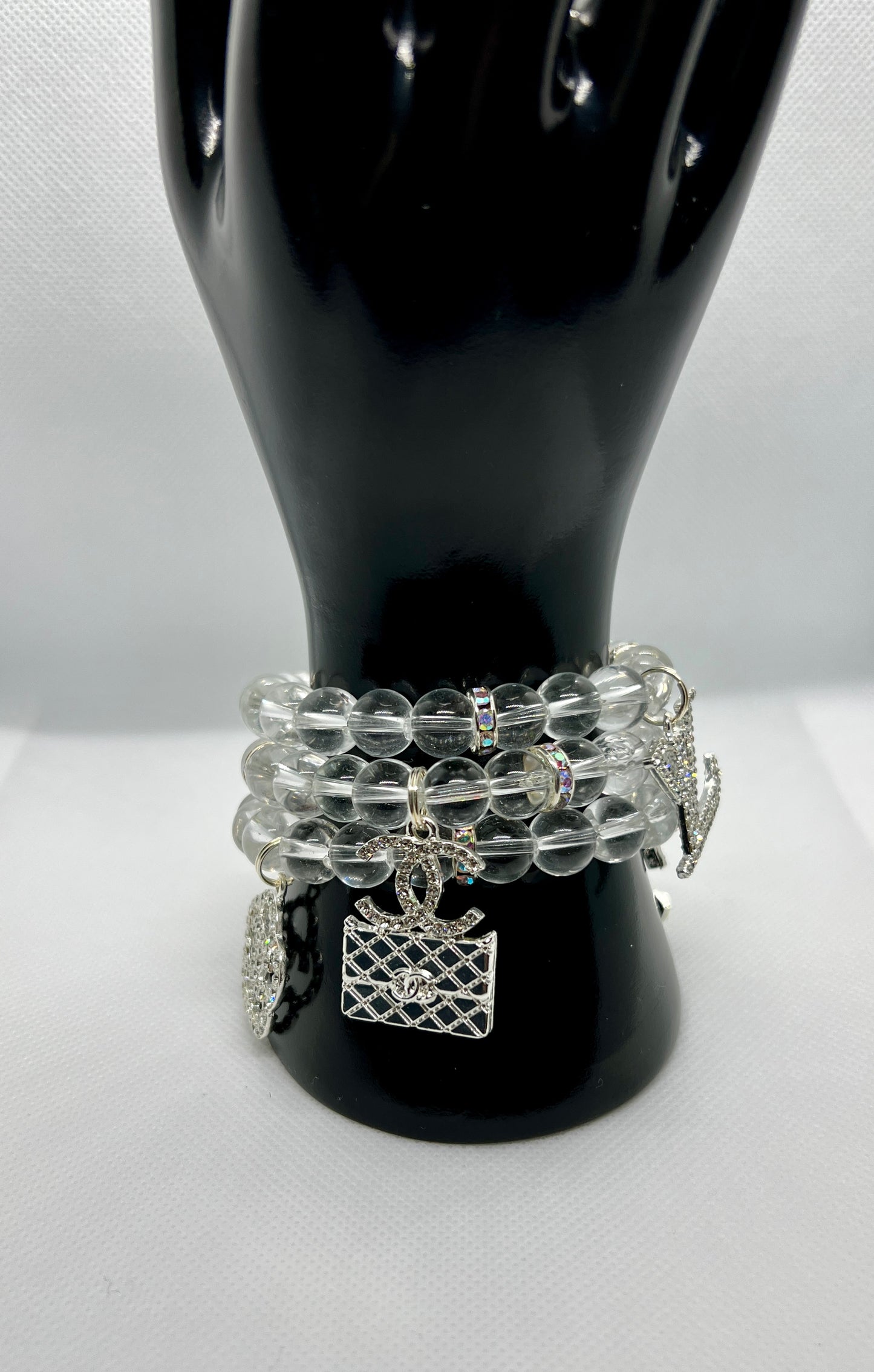 Clear Designer Charm Bracelet