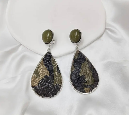 Camouflage Clip-on Earrings