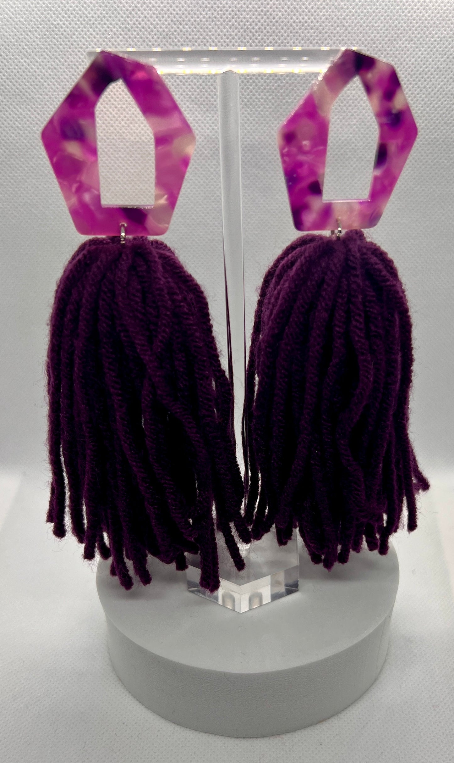 Drop Purple Tassel Earring
