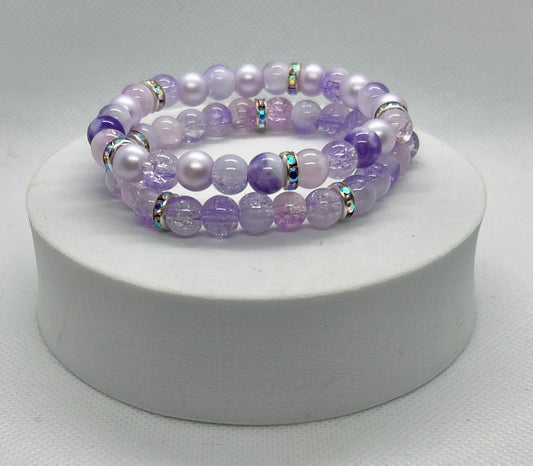 Lavender Beaded Bracelet