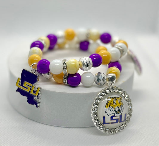 LSU Charm Bracelet