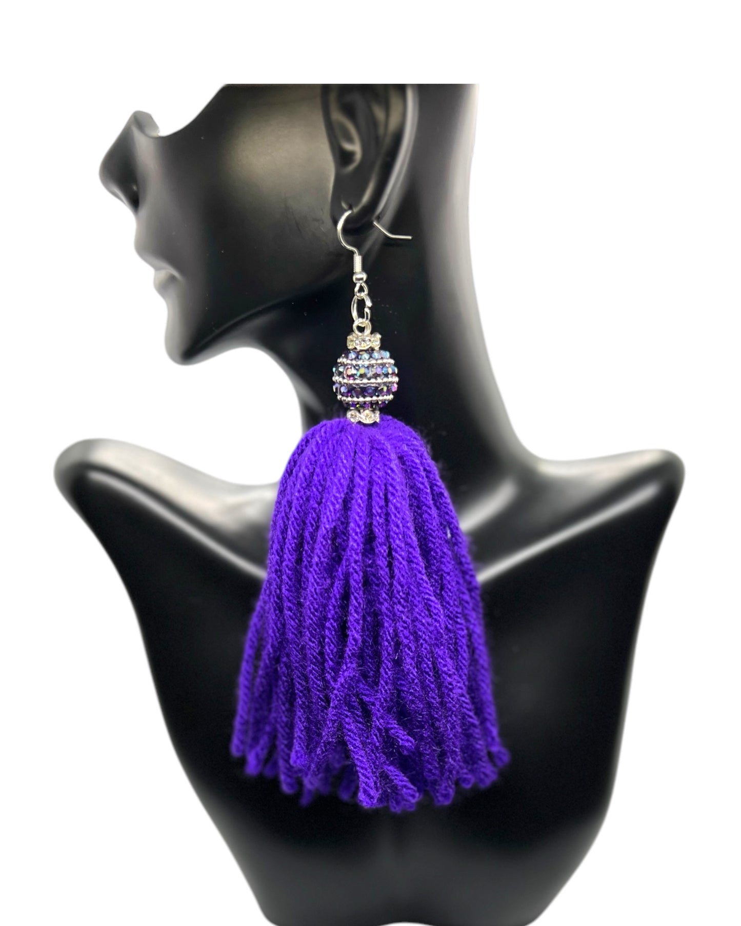 Purple Beaded Tassels